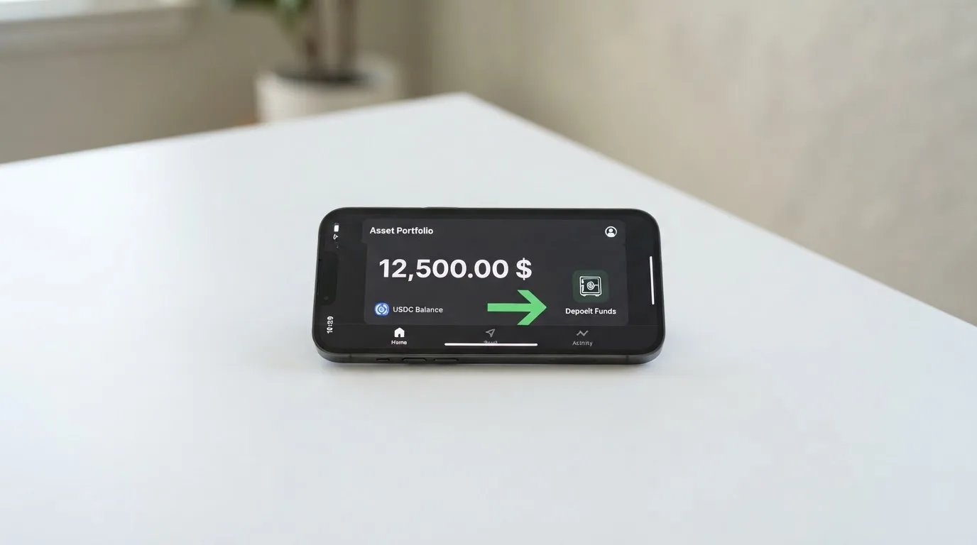 Телефон с экраном перевода стейблкоина